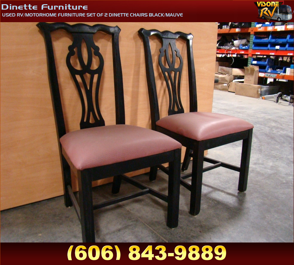 RV Furniture USED RV/MOTORHOME FURNITURE SET OF 2 CHAIRS BLACK
