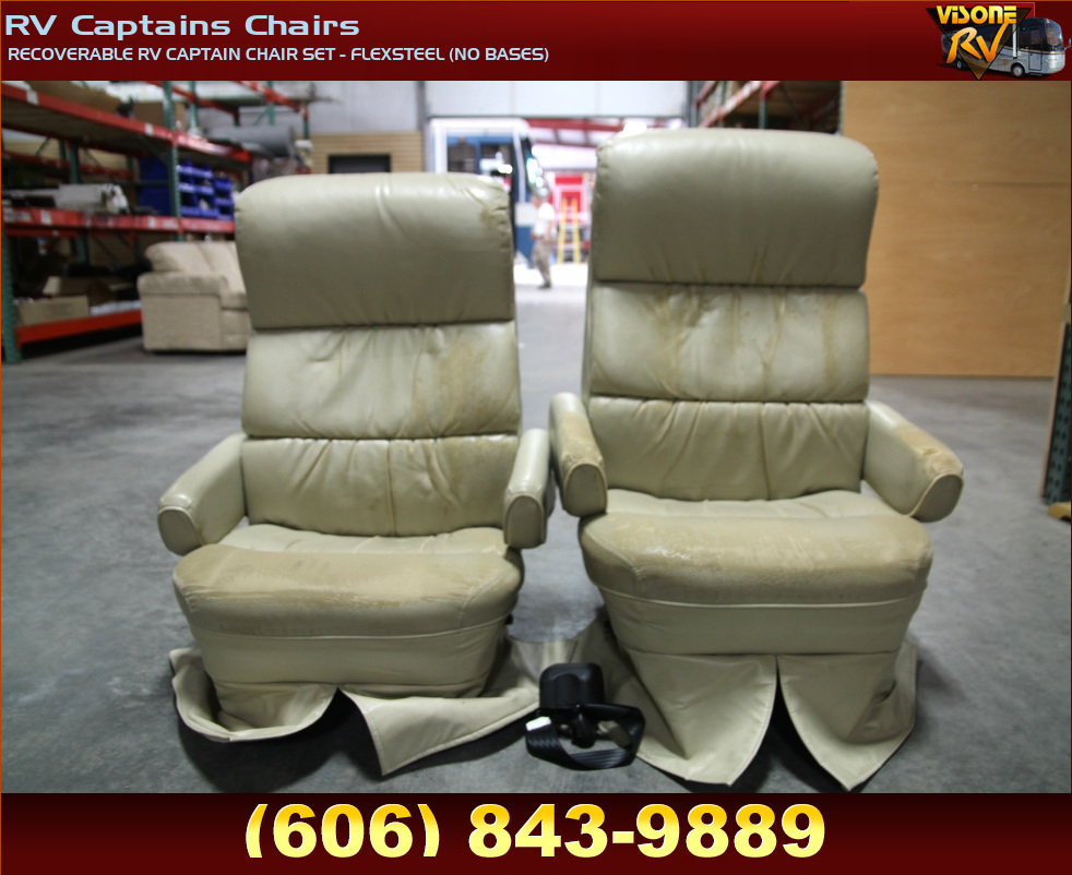 RV Furniture RECOVERABLE RV CAPTAIN CHAIR SET FLEXSTEEL (NO BASES) RV