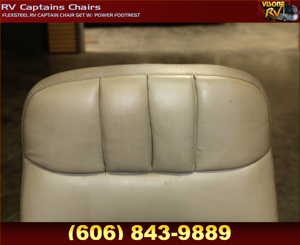 RV Furniture FLEXSTEEL RV CAPTAIN CHAIR SET W/ POWER FOOTREST RV Captains Chairs RV SALVAGE