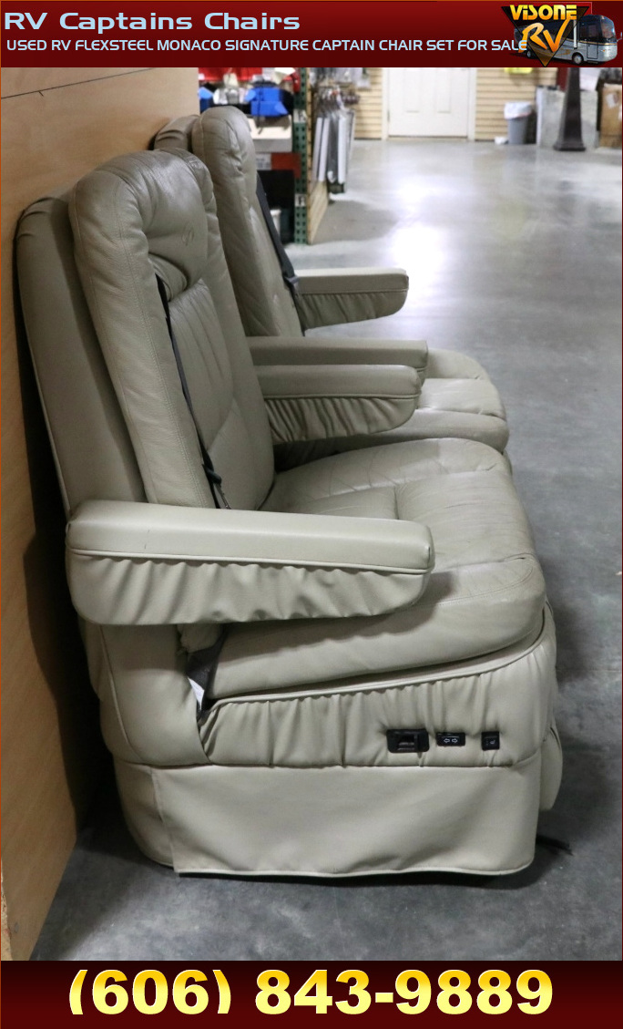 RV Furniture USED RV FLEXSTEEL MONACO SIGNATURE CAPTAIN CHAIR SET FOR