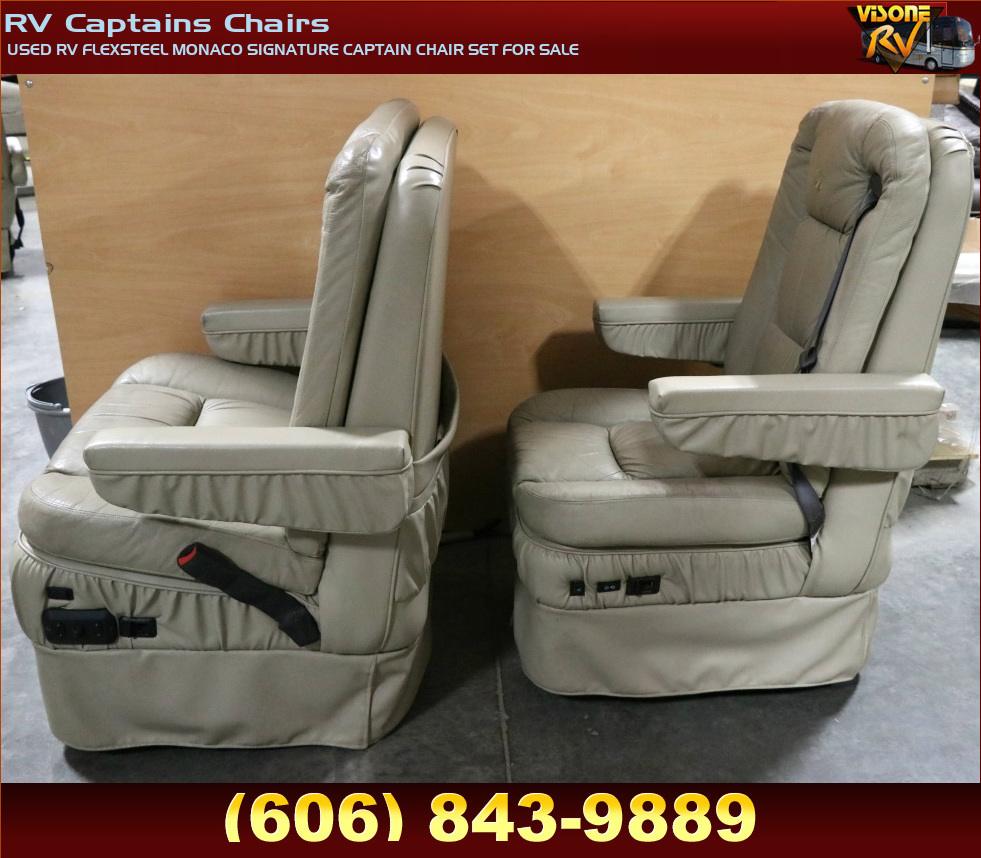 RV Furniture USED RV FLEXSTEEL MONACO SIGNATURE CAPTAIN CHAIR SET FOR