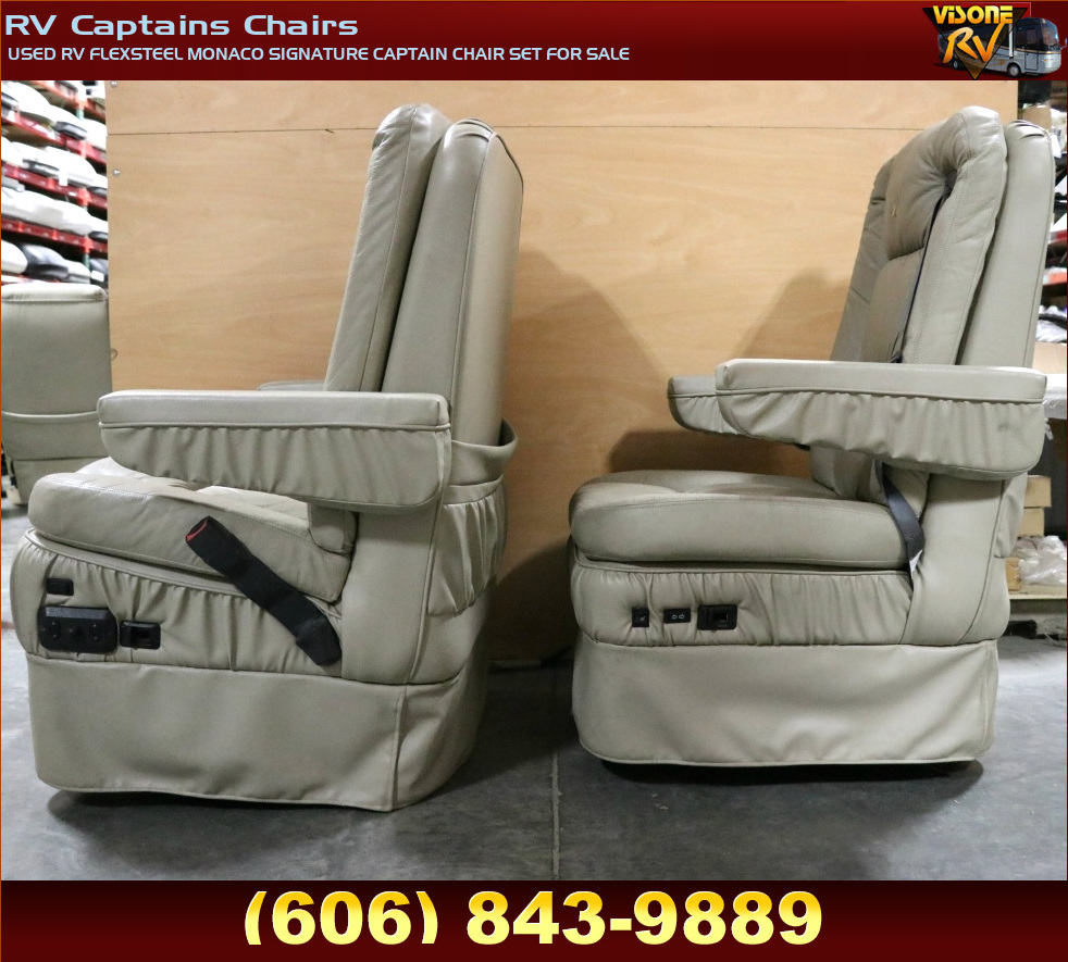 RV Furniture USED RV FLEXSTEEL MONACO SIGNATURE CAPTAIN CHAIR SET FOR