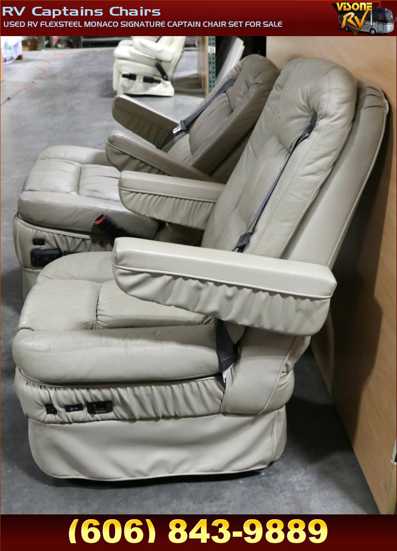 RV Furniture USED RV FLEXSTEEL MONACO SIGNATURE CAPTAIN CHAIR SET FOR