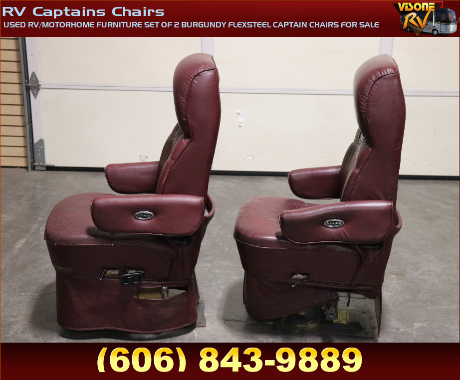 RV Furniture USED RV/MOTORHOME FURNITURE SET OF 2 BURGUNDY FLEXSTEEL
