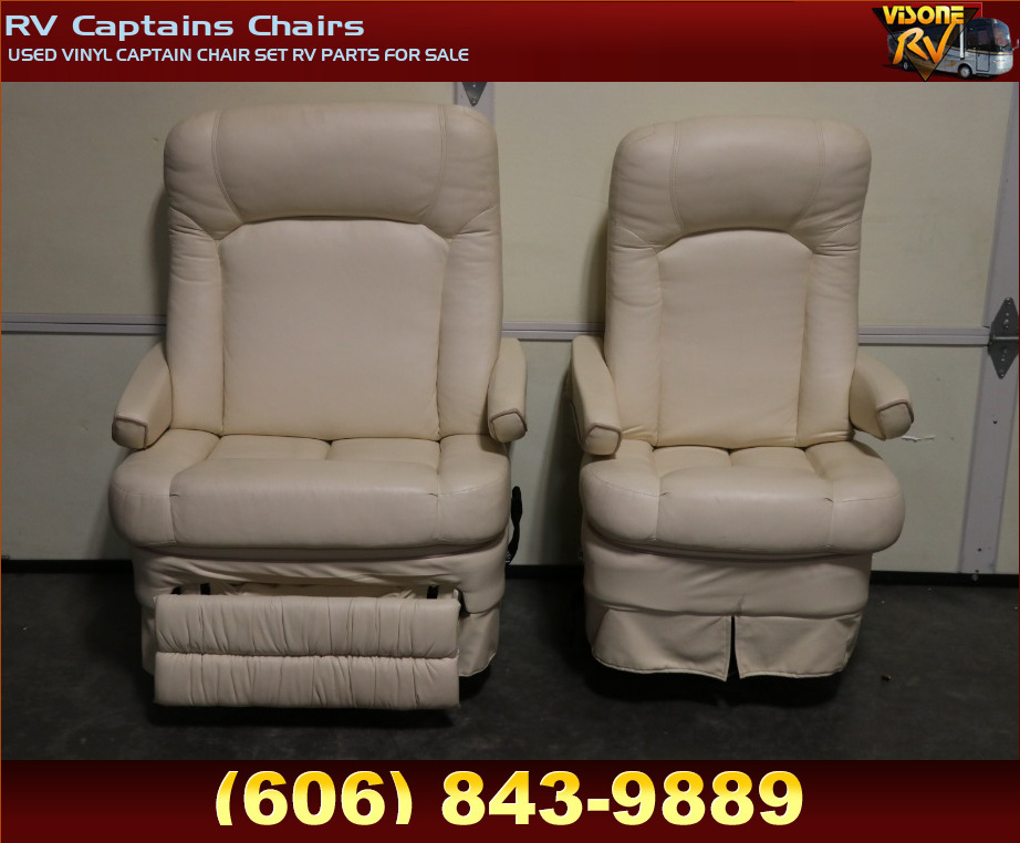 RV Furniture USED VINYL CAPTAIN CHAIR SET RV PARTS FOR SALE RV Captains