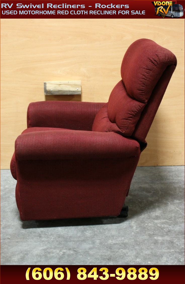 RV Furniture USED MOTORHOME RED CLOTH RECLINER FOR SALE RV Swivel