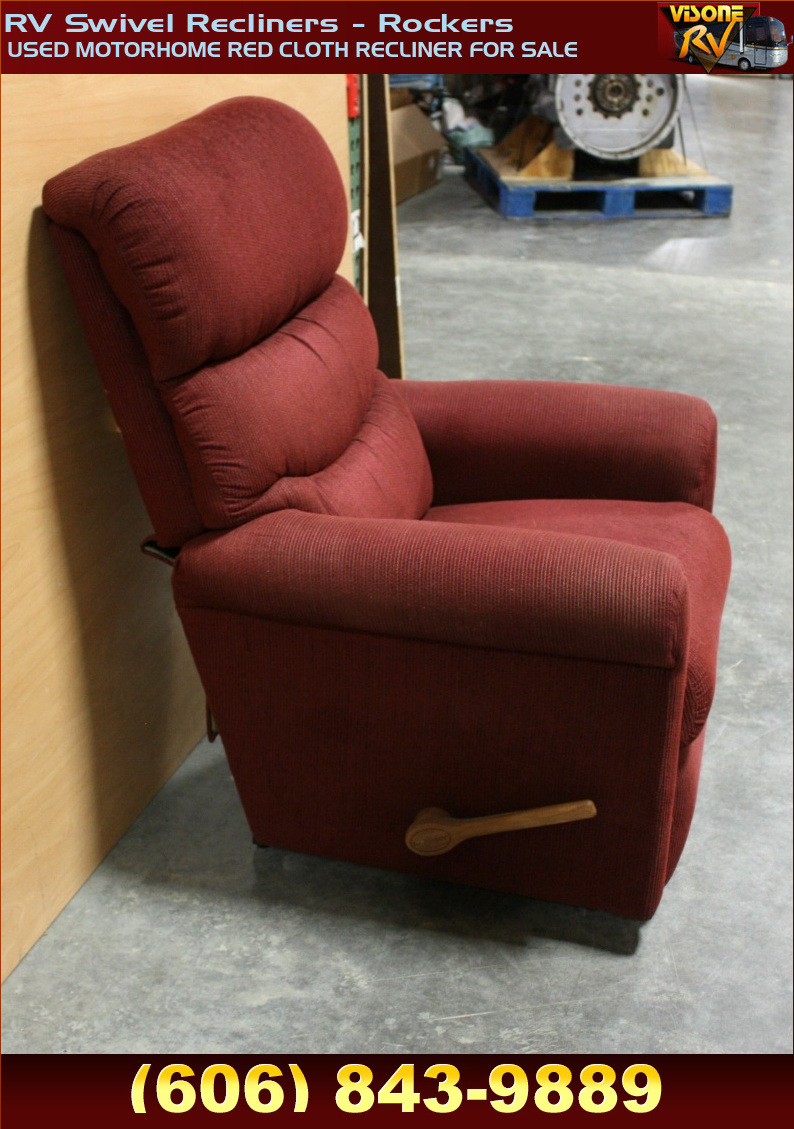 RV Furniture USED MOTORHOME RED CLOTH RECLINER FOR SALE RV Swivel Recliners Rockers WHERE TO