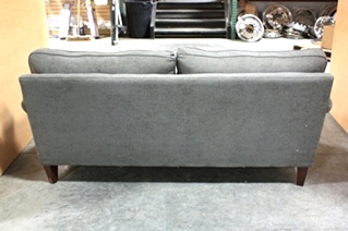 USED CHARCOAL POLYESTER FIBER SOFA FOR SALE