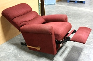 USED MOTORHOME RED CLOTH RECLINER FOR SALE