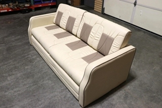 USED TAN & BROWN COUCH RV/MOTORHOME FURNITURE FOR SALE