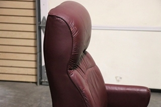 USED RV/MOTORHOME FURNITURE SET OF 2 BURGUNDY FLEXSTEEL CAPTAIN CHAIRS FOR SALE