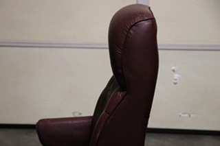 USED RV/MOTORHOME FURNITURE SET OF 2 BURGUNDY FLEXSTEEL CAPTAIN CHAIRS FOR SALE