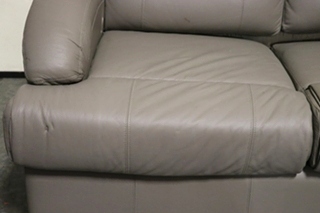 USED RV/MOTORHOME GREY PULL OUT SLEEPER SOFA WITH 2 FOOTREST FOR SALE