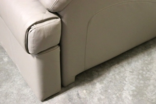 USED RV/MOTORHOME GREY PULL OUT SLEEPER SOFA WITH 2 FOOTREST FOR SALE