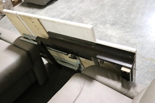 USED MOTORHOME GREY EXTENDABLE DINETTE BOOTH WITH TABLE FOR SALE