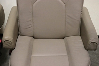 USED RV BROWN FLEXSTEEEL CAPTAIN CHAIR SET FOR SALE