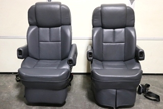 USED FLEXSTEEL NAVY CAPTAIN CHAIR SET RV FURNITURE FOR SALE