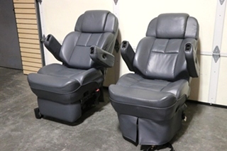 USED FLEXSTEEL NAVY CAPTAIN CHAIR SET RV FURNITURE FOR SALE