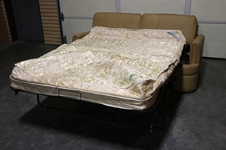 USED VILLA INTERNATIONAL BROWN PULL OUT SLEEPER SOFA RV FURNITURE FOR SALE