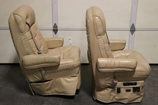 USED LEATHER MONACO CAPTAIN CHAIR SET RV/MOTORHOME FURNITURE FOR SALE