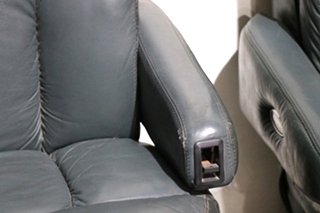 USED GREEN FLEXSTEEL CAPTAIN CHAIR SET RV FURNITURE FOR SALE
