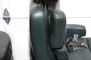 USED GREEN FLEXSTEEL CAPTAIN CHAIR SET RV FURNITURE FOR SALE
