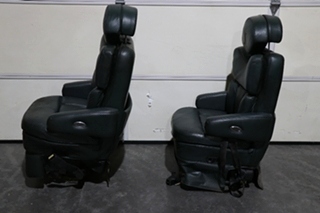 USED GREEN FLEXSTEEL CAPTAIN CHAIR SET RV FURNITURE FOR SALE