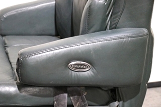 USED GREEN FLEXSTEEL CAPTAIN CHAIR SET RV FURNITURE FOR SALE