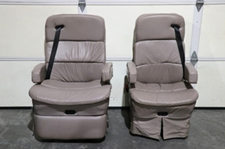 USED GRAY FLEXSTEEL CAPTAIN CHAIR SET MOTORHOME FURNITURE FOR SALE