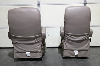 USED GRAY FLEXSTEEL CAPTAIN CHAIR SET MOTORHOME FURNITURE FOR SALE