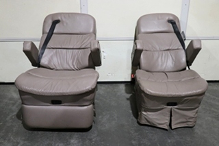 USED GRAY FLEXSTEEL CAPTAIN CHAIR SET MOTORHOME FURNITURE FOR SALE