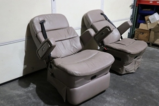 USED GRAY FLEXSTEEL CAPTAIN CHAIR SET MOTORHOME FURNITURE FOR SALE