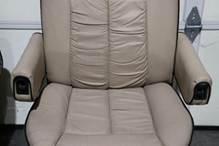 USED RV/MOTORHOME TAN WITH BLACK TRIM FLEXSTEEL CAPTAIN CHAIR SET FOR SALE