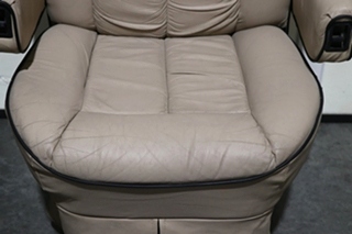 USED RV/MOTORHOME TAN WITH BLACK TRIM FLEXSTEEL CAPTAIN CHAIR SET FOR SALE