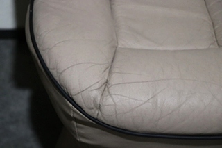 USED RV/MOTORHOME TAN WITH BLACK TRIM FLEXSTEEL CAPTAIN CHAIR SET FOR SALE