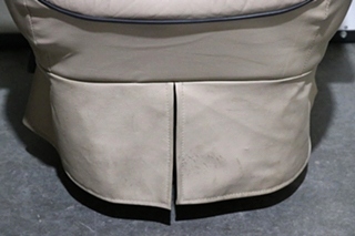 USED RV/MOTORHOME TAN WITH BLACK TRIM FLEXSTEEL CAPTAIN CHAIR SET FOR SALE