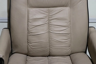 USED RV/MOTORHOME TAN WITH BLACK TRIM FLEXSTEEL CAPTAIN CHAIR SET FOR SALE