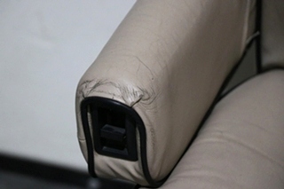 USED RV/MOTORHOME TAN WITH BLACK TRIM FLEXSTEEL CAPTAIN CHAIR SET FOR SALE