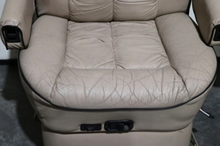 USED RV/MOTORHOME TAN WITH BLACK TRIM FLEXSTEEL CAPTAIN CHAIR SET FOR SALE