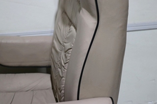 USED RV/MOTORHOME TAN WITH BLACK TRIM FLEXSTEEL CAPTAIN CHAIR SET FOR SALE