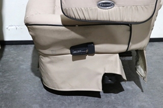 USED RV/MOTORHOME TAN WITH BLACK TRIM FLEXSTEEL CAPTAIN CHAIR SET FOR SALE