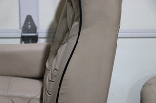 USED RV/MOTORHOME TAN WITH BLACK TRIM FLEXSTEEL CAPTAIN CHAIR SET FOR SALE