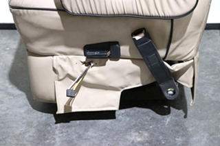 USED RV/MOTORHOME TAN WITH BLACK TRIM FLEXSTEEL CAPTAIN CHAIR SET FOR SALE