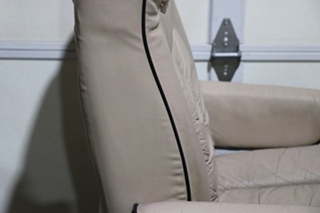 USED RV/MOTORHOME TAN WITH BLACK TRIM FLEXSTEEL CAPTAIN CHAIR SET FOR SALE