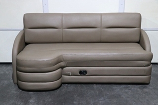 USED BROWN J LOUNGE SLEEPER SOFA MOTORHOME FURNITURE FOR SALE