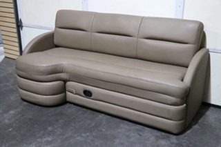 USED BROWN J LOUNGE SLEEPER SOFA MOTORHOME FURNITURE FOR SALE