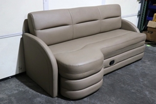 USED BROWN J LOUNGE SLEEPER SOFA MOTORHOME FURNITURE FOR SALE
