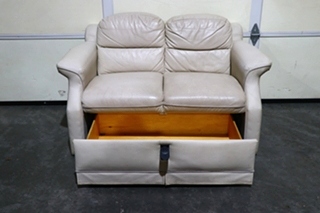 USED RV/MOTORHOME LOVESEAT WITH STORAGE FOR SALE