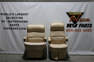USED SET OF TAN FLEXSTEEL CAPTAIN CHAIRS